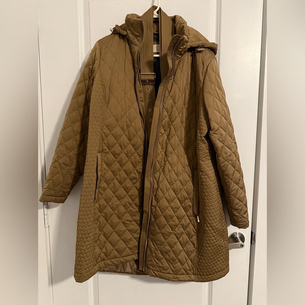Michael Kors Brown Quilted Puffer Coat with Hood - NEVER WORN